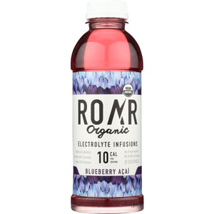 Roar Beverages, Organic Water Blueberry Acai, Case of 12 X 18 Oz