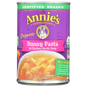 Annie's Homegrown, Organic Bunny Pasta And Chicken Broth Soup, 14 Oz(Case of 12)