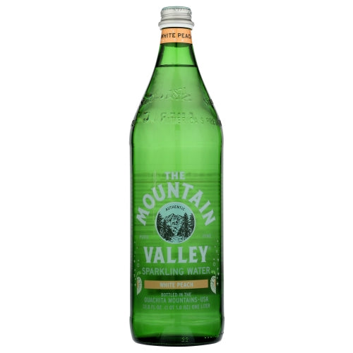 Mountain Valley, White Peach Sparkling Water, 33.8 Oz (Case of 12)