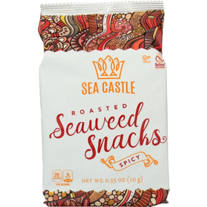 Sea Castle, Seaweed Roasted Spicy, 0.35 Oz(Case Of 12)