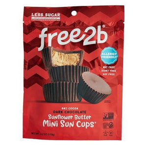 Free2B Foods, Sun Cups Mini Dark Chocolate, 4.2 Oz(Case Of 6)