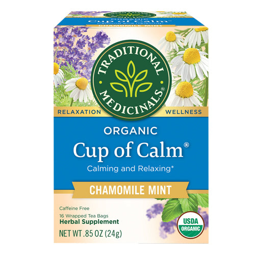Traditional Medicinals, Organic Cup Of Calm Chamomile Mint Caffeine Free, 16 Bags