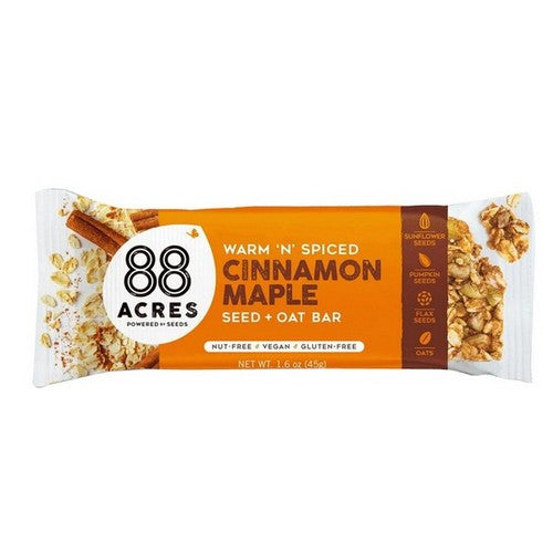 88 Acres, Seed Bars Oats And Cinnamon, 1.6 Oz(Case Of 9)