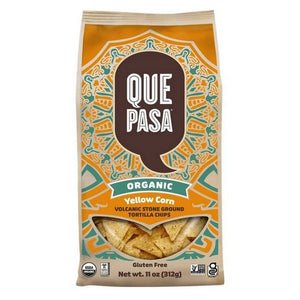 Que Pasa, Chip Tortilla Yellow Org, Case of 6 X 11 Oz
