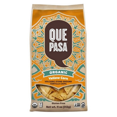 Que Pasa, Chip Tortilla Yellow Org, Case of 6 X 11 Oz
