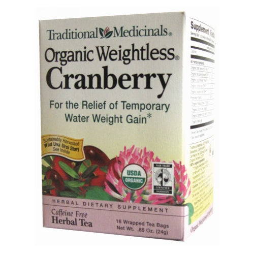 Traditional Medicinals, Organic Weightless Tea Cranberry, 16 Bags