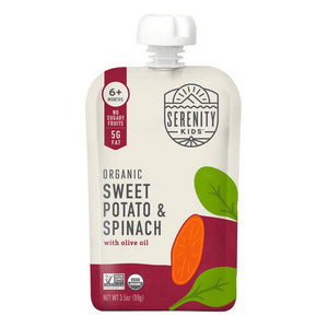 Serenity Kids, Pouch Sweet Pot Spinach, Case of 6 X 3.5 Oz