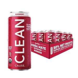 Clean Cause, Yerba Mate Raspberry, 16 Oz(Case Of 12)