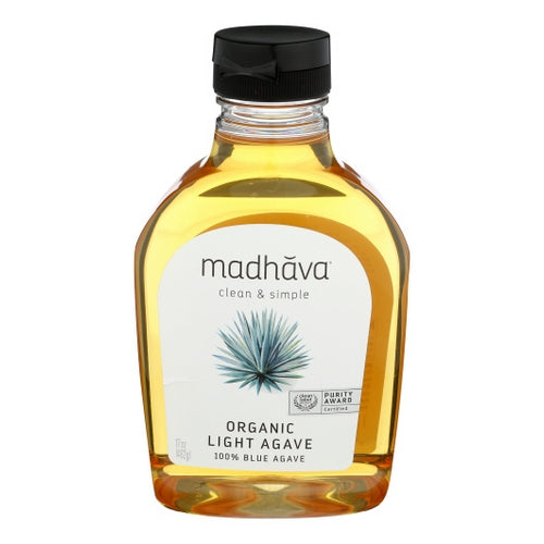 Madhava Honey, Agave Nectar Golden Light, 17 Oz
