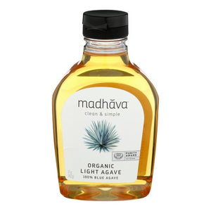 Madhava Honey, Agave Nectar Golden Light, 17 Oz