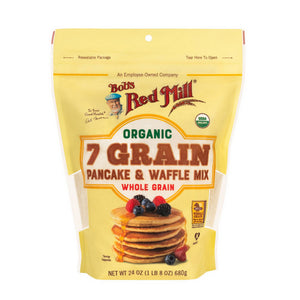 Bobs Red Mill, Organic Multi-Grain Pancake And Waffle Mix, 24 Oz(Case Of 4)