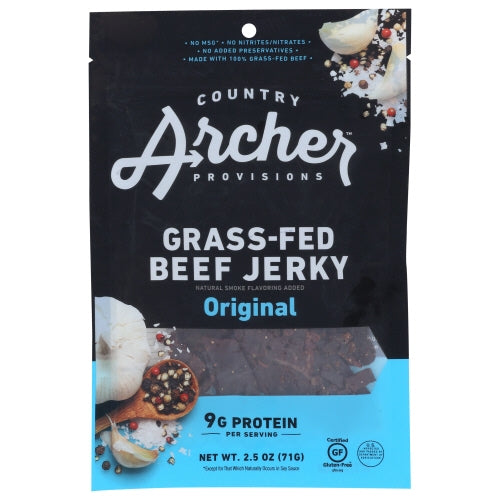 Country Archer, Grass-Fed Beef Jerky Original, 2.5 Oz(Case Of 12)