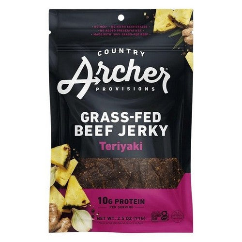 Country Archer, Jerky Beef Teriyaki, 2.5 Oz(Case Of 12)