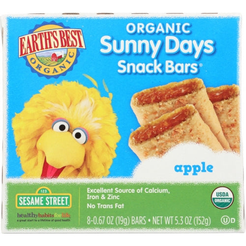 Earth's Best, Bar Sunny Day Apple Org, 4.69 Oz(Case Of 6)