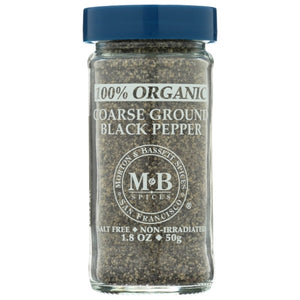 Morton & Bassett, Organic Coarse Black Pepper, 1.8 Oz(Case Of 3)