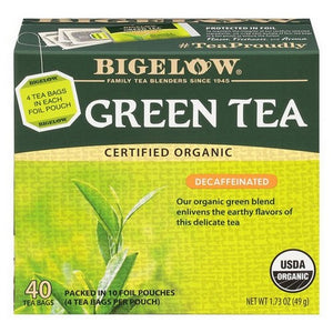 Bigelow, Green Tea Organic Decaffeinated, 1.73 Oz(Case Of 6)