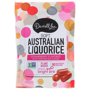 Darrell Lea, Licorice Soft Strwbry, 7 Oz(Case Of 8)