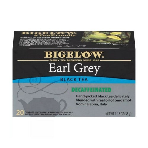 Bigelow, Earl Grey Balck Tea Decaffeinated, 1.18 Oz(Case Of 6)