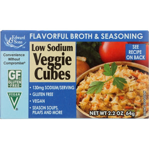 Edward And Sons, Bouillon Cube Gf Ls Veggi, 2.2 Oz(Case Of 12)