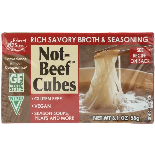 Edward And Sons, Bouillon Cube Gf Not Beef, 3.1 Oz(Case Of 12)