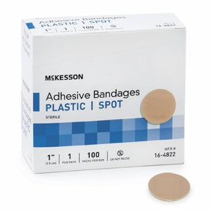 McKesson, Adhesive Spot Bandage 1 Inch Plastic Round Kid Design 16-4832-17, Case Of 24