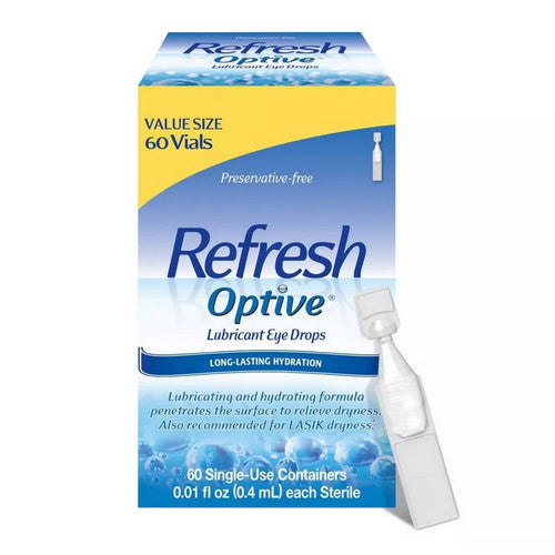 Refresh, Optive Lubricant Eye Drops, 60 Count