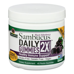 Nature's Answer, Black Elderberry Sambucus Daily Gummies 2X Strength, 3200 Mg, 45 Gummies