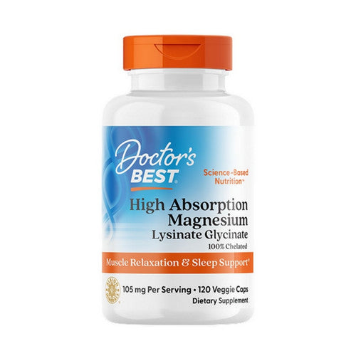 Doctors Best, High Absorption Magnesium, 52.5 Mg, 120 Veggie Caps