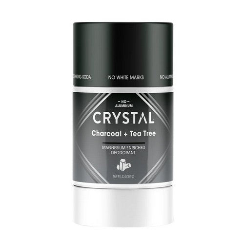 Crystal, Magnesium Enriched Deodorant Stick Charcoal And Tea Tree, 2.5 Oz
