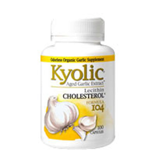 Kyolic, Aged Garlic Extract Cholesterol Health With Lecithin Formula 104, 200 Caps