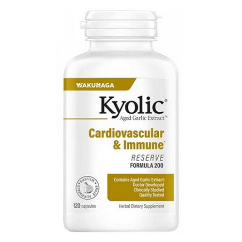Kyolic, Aged Garlic Extract Cardiovascular And Immune Reserve Formula 200, 120 Caps