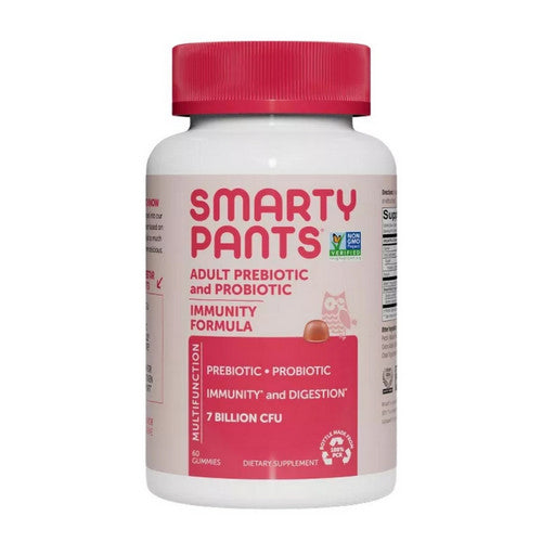 SmartyPants, Adult Prebiotic & Probiotic Immunity Formula, Strawberry Cream 60 Count