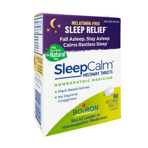 Boiron, SleepCalm Tablets Sleep Relief Fall Asleep Stay Asleep Calms Restless Sleep Unflavored, 60 Tabs