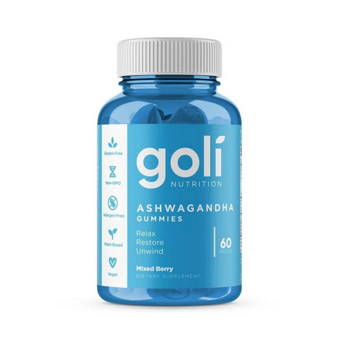 Goli Nutrition, Ashwagandha Gummies Mixed Berry, 60 Count