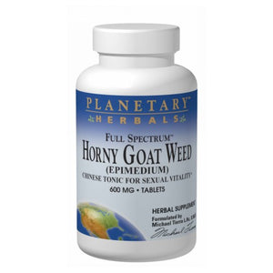 Planetary Herbals, Full Spectrum Horny Goat Weed, 600 Mg, 90 Tabs