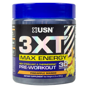 USN, 3XT-Max Energy Pineapple Mango, 30 Servings