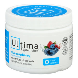 Ultima Replenisher, Daily Electrolyte Powder Drink Mix Blue Raspberry, 30 Servings