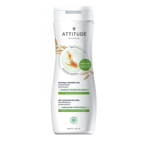 Attitude, Shower Gel Nourishing Avocado, 16 Oz