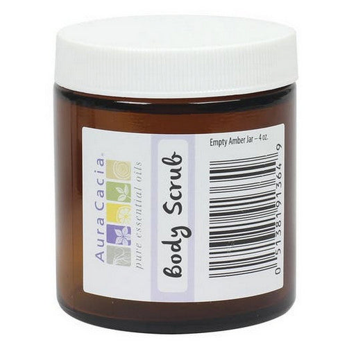 Aura Cacia, Amber Wide Mouth Glass Jar, 4 Oz