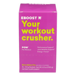 Eboost, Pre-Workout Berry Melon Fizz, 15 Count