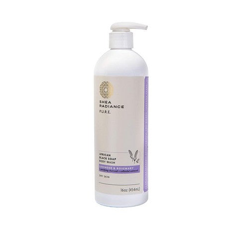 Shea Radiance, African Black Body Wash, Lavender rosemary 16 Oz