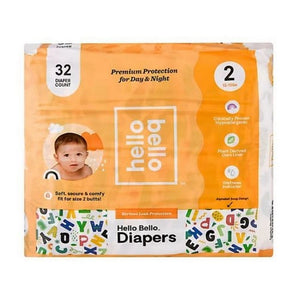 Hello Bello, Diapers Alphabet Soup Size 2 (12-18 Lbs), 32 Count