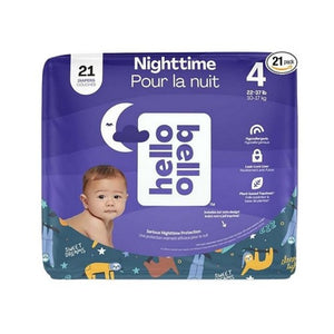Hello Bello, Nighttime Diapers Size 4 (22-37 Lbs), 21 Count