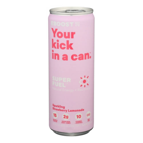 Eboost, Super Fuel Lemonade Strawberry, 12 Oz