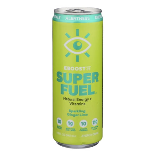 Eboost, Super Fuel Ginger Lime, 12 Oz