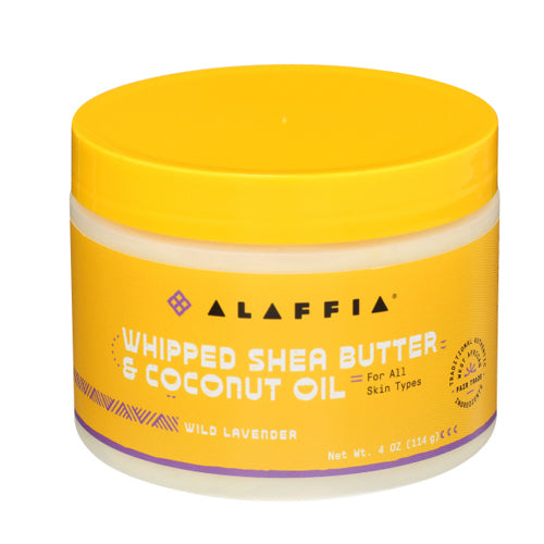 Alaffia, Whipped Shea Butter & Coconut Oil Wild Lavender, 4 Oz