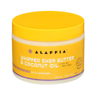 Alaffia, Whipped Shea Butter & Coconut Oil Wild Lavender, 4 Oz