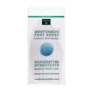 Earth Therapeutics, Moisturizing Foot Socks with White Print, 1 Pair