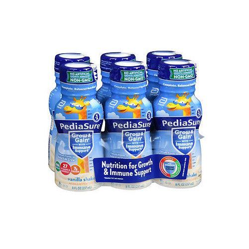 Pediasure, Grow And Gain Shakes Vanilla, 6 Count