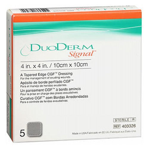 Convatec, Duoderm Signal Tapered Edge Cgf Dressings 4 In X 4 In, 5 Count